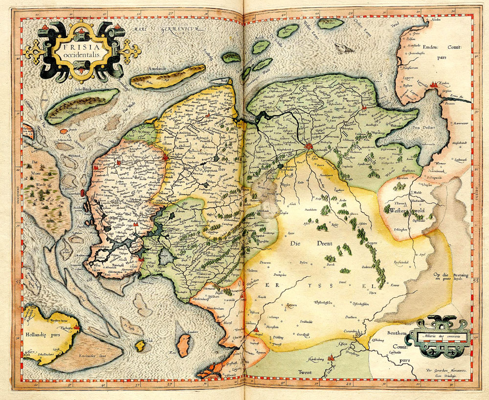 Frisia Occidentalis 1596 Mercator